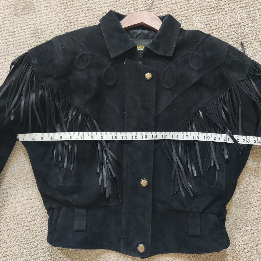 Vintage Hot Leathers Fringe Jacket - Size S - Picture 9 of 11